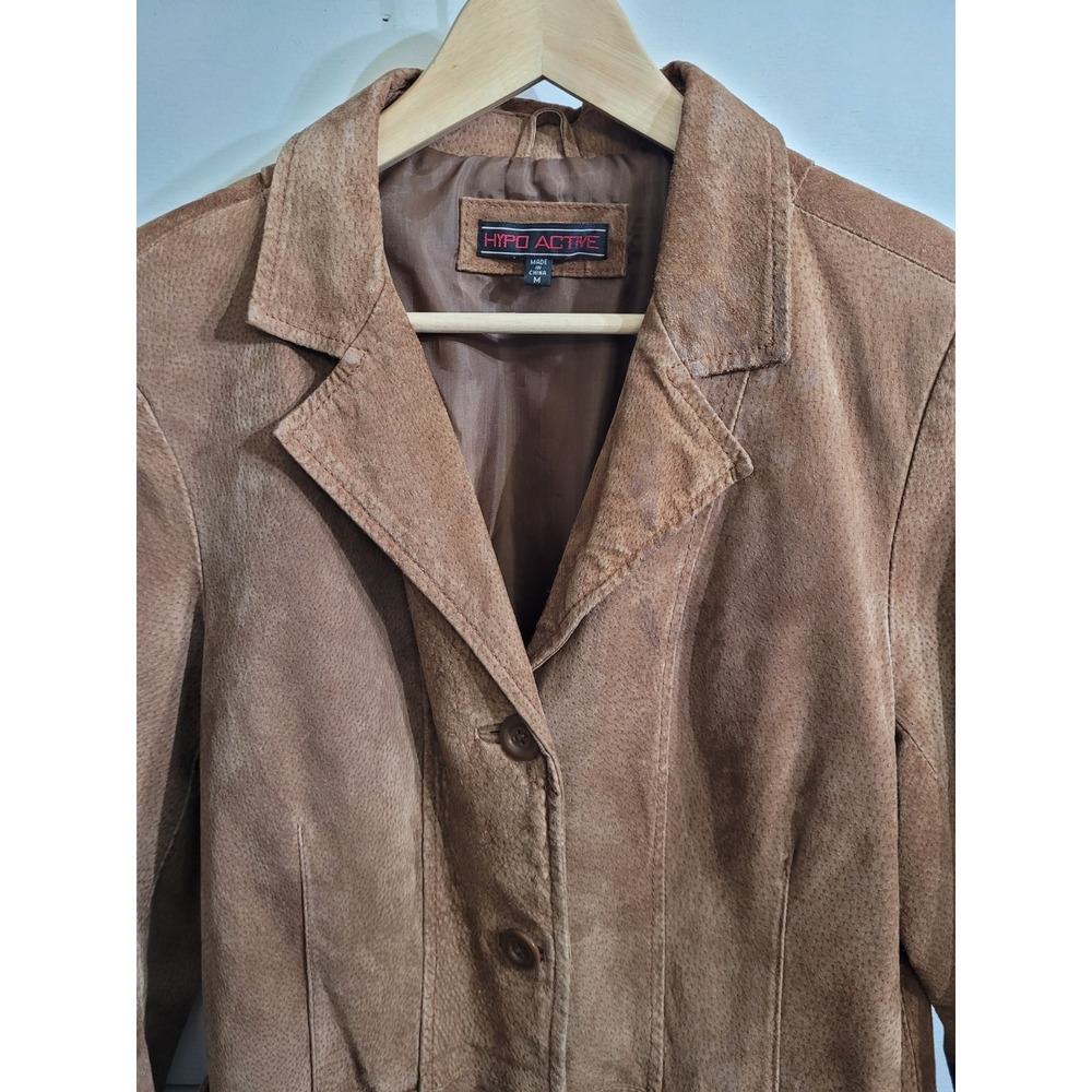 Hypo Active Women's Brown Leather Jacket Size M SKU 5631 Nice